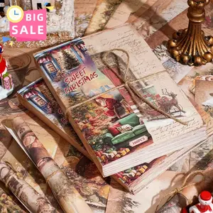 160 Sheets Christmas Scrapbook Paper Set-Vintage Holiday Craft Paper with 160 Non-Sticky Large Sheets, 160+Patterns (Snowflakes, Trees,Gingerbread Houses)-Thick Decorative Background Material for DIY Journals,Planners,Gift Wrapping & Winter Scrapbooking
