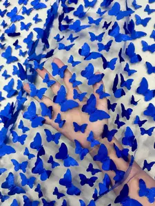 Royal Blue 3D Butterfly Lace