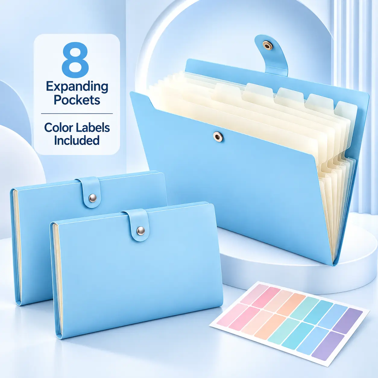 Important Document Organizer, Accordion File Organizer with Pockets & Labels, Expanding File Folder for Letter/A4 Papers, Bills, Receipts, School & Home Office