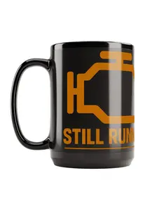 Still Running Themed Ceramic Mug, Kitchen Drinkware for Daily Beverage Use