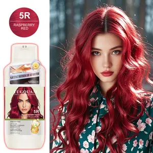 Raspberry Red Hair Dye Shampoo｜500ml (16.9 fl oz) Large Capacity｜Covers Gray Hair｜Natural Hair Dye｜Plant-Based Hair Care｜Black Hair Color｜Salon-Grade Dye｜Dual-Action Dye & Conditioner Haircare Warm Blonde Blonde Balayage