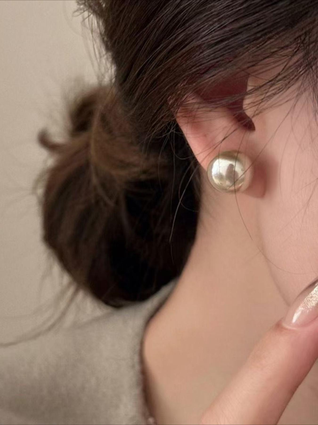 Elegant Faux Pearl Earrings Set, 3 Pairs French Vintage Style, Simple and Stylish for Women, Daily Commute Wear, Versatile Ear Rings, Ear Studs