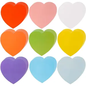 72 Pcs 6 Inch Large Heart Cutouts Assorted 9 Colors Double Sided Heart Shapes Craft Decor for Kids School Craft Projects Valentine's Day
