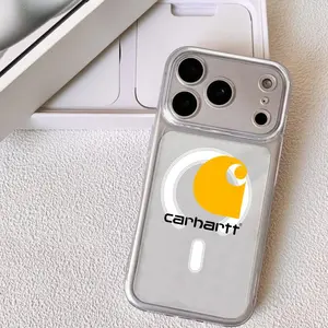 Fashion C-Carhartt Phone Case Magnetic Clear Case for iPhone 17 16 15 14 13 12 11 Pro Max Plus | Reliable MagSafe Suction | Anti-Yellowing Slim Cover | Raised Edge Protection for Camera & Screen