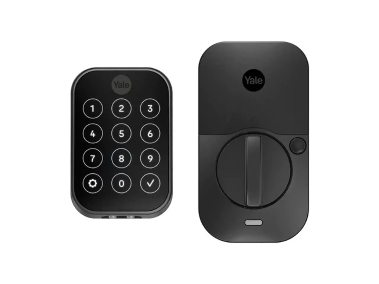 Yale YRD450-BLE-BSP 7 in. Key-Free Touchscreen Smart Door Lock, Black - Bluetooth, Auto-Lock with DoorSense, Lost Phone Features, Wi-Fi/Z-Wave Compatible, Matter-Enabled Smart Home Gadget