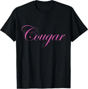 100% cotton Unisex Cougar Pink Funny Joke T-Shirt T-Shirt
