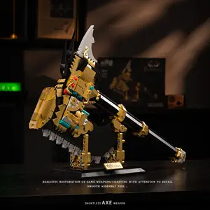 High-Detail Brutal Weapon Chainsaw Axe Building Set 2765+ Pieces Ultimate Blocks Collection Figures Desktop Decoration / Stress Relief Educational Toy Exclusive Chaos Interstellar Warrior Player Gift