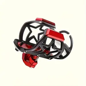 Aluminum Alloy Lock Bottle Cages, Adjustable Non-Slip Motorcycle & Bicycle Water Bottle Holder, Accessory for Outdoor Travel, Commuting