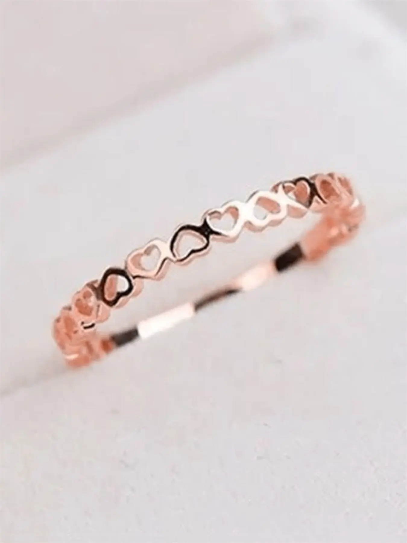 1 PC Elegant Heart Ring For Women For Engagement Anniversary Party Jewelry Valentine's Day Gift Heart Cluster Ring