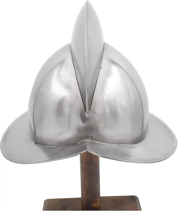 Medieval Warrior Spanish Comb Morion Boat Helmet, Spanish Conquistador Warrior Soldier Morion steel knight Helmet Fitted LEATHER LINER, Steel Wearable Hat for Adult | Festival Costumes