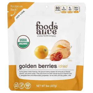 Foods Alive Organic Golden Berries, Dried, 8 oz (227 g)