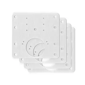 Stainless Steel Cabinet Door Hinge Repair Plate, Square 90*90, with Screws, 10 Pieces, Hardware Fixing Mounting Bracket for Wardrobe Shower Table Panel Clamping