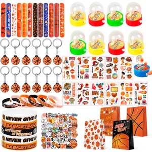 Basketball Party Favors, 122 pcs Basketball Themed Birthday Party Favors - Basketball Party Keychain Gift Bags Slap Bracelets Sticker etc Basketball Goodie Bags Stuffers for Basketball Party Decorations