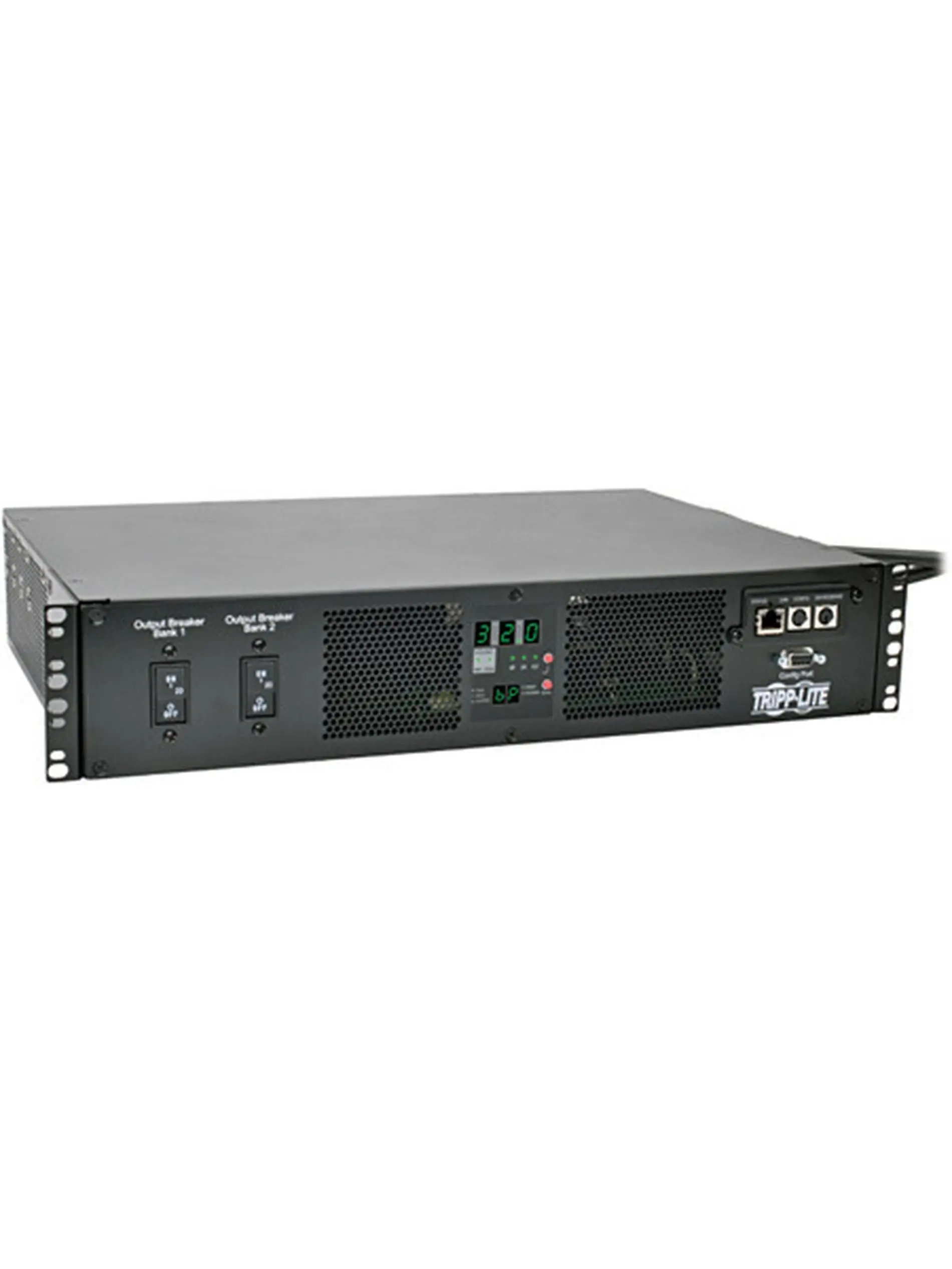 Tripp Lite TRL-PDUMH32HVATN TAA-Compliant Switched ATS PDU, 7.4kW Single-Phase, 230V Power Outlets Sockets, 2 IEC309 32A Blue Cord, Rackmount for Data Centers, Ethernet-Enabled, Front-Panel LED Display