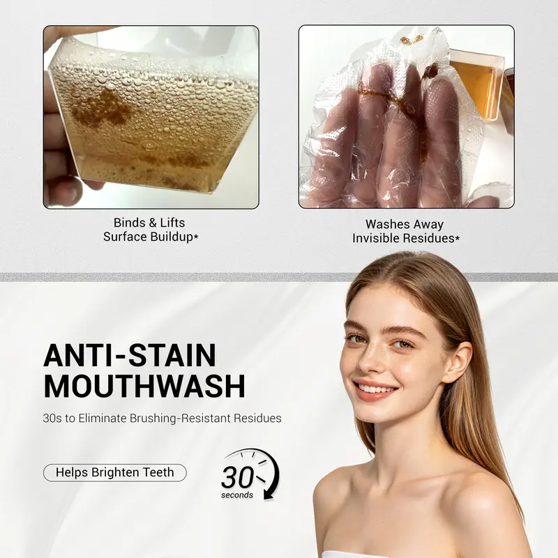 CEELIKE Stain-Removing Whitening Mouthwash - Oral Care for Bright Smile, Breath Freshening, Essential Oils Infused, Unscented Oral Rinse, 237ml, Mouthwash Cleanser, Bad Breath Killer CEELIKE Stain-Removing Whitening Mouthwash - Oral Care for Bright Smile, Breath Freshening, Essential Oils Infused, Unscented Oral Rinse, 237ml, Mouthwash Cleanser, Bad Breath Killer