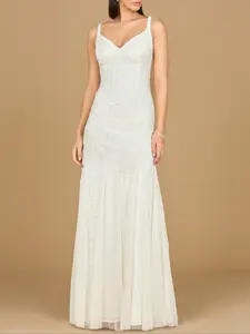 Lara 51217 -Beaded Bridal Gown with Godets