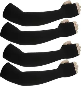 UV Sun Protection Sleeves with Thumb Hole for Men, Women & Youth, Cooling Tattoo Cover Up Sleeve, Medium Compression.