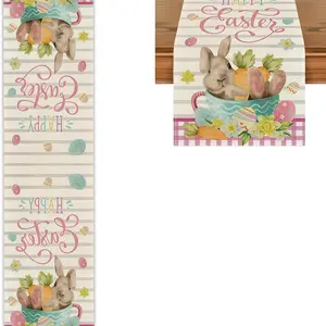 1pc, Easter Table Runner Brighten Up Your Easter Celebration Superior Table Runner Durable Fabric for Easter Décor, Easter Table Decorations
