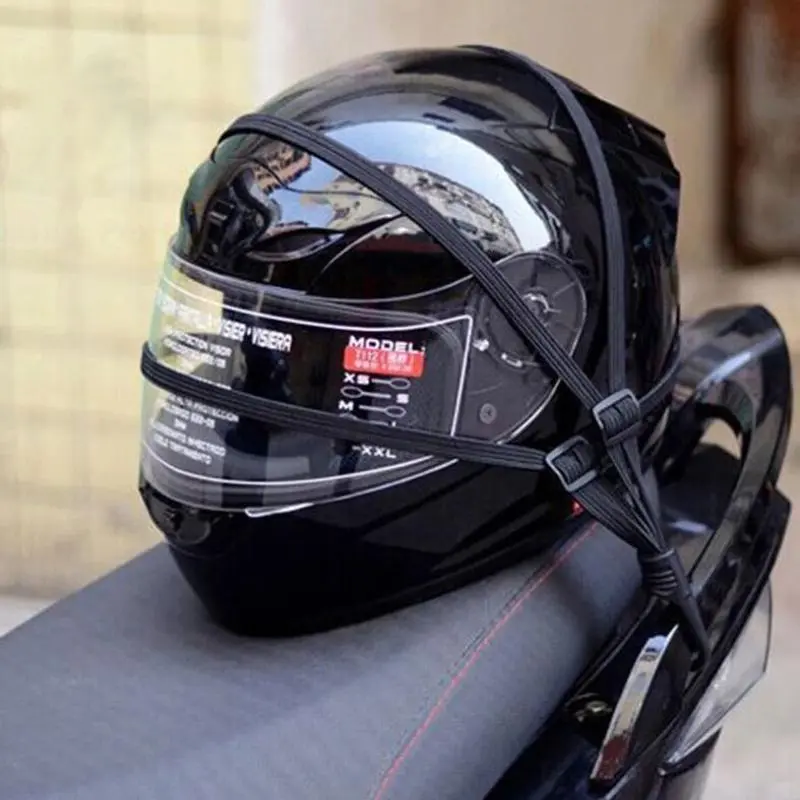 Universal 60cm Motorcycle Luggage Removable Strap Moto Helmet Gears Fixed Elastic Buckle Rope High-Strength Retractable Protective Durable Travel Accessory