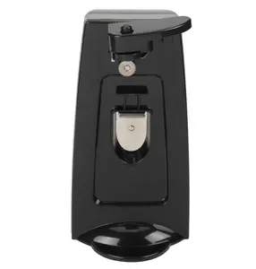 Can Opener and Knife Sharpener, Bottle Opener with Removable Cutting Lever Black