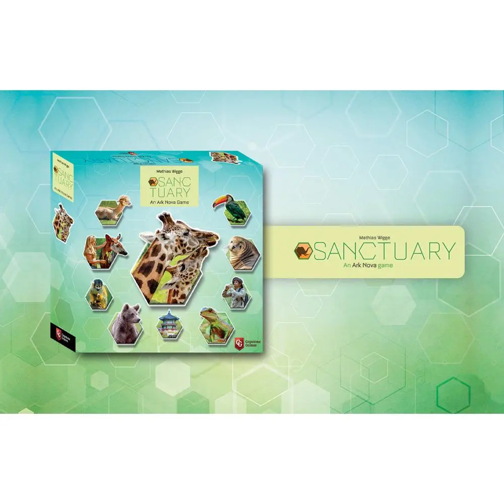 Capstone Games Sanctuary Board Game – Strategy Tile Drafting Game for 1-5 Players, Animal Themed Zoo Simulation, Hand Management, Perfect for Adults & Family Game Nights, Solo Play | 60-90 Minutes
