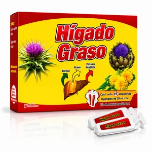 Hígado Grass Ampoyetas Bebibles 15 pack  (20ml) Each | Powerful Botanical Blend with Milk Thistle, Boldo, Artichoke, Dragon’s Blood & Horsetail | Traditional Herbal Wellness Drink