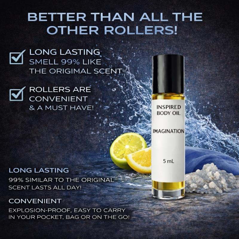 Smells Like Luxury Body Oil Imagination Type Inspired 5mL 10mL Roll-On Bright Citrus Icy Amber Soft Air Notes