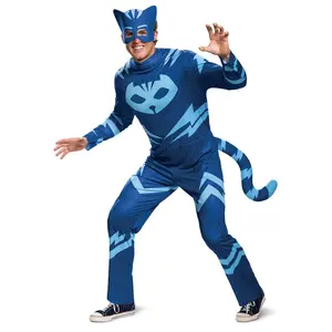 PJ Masks Classic Catboy Adult Costume Jumpsuit with Detachable Tail and Headpiece for All Seasons