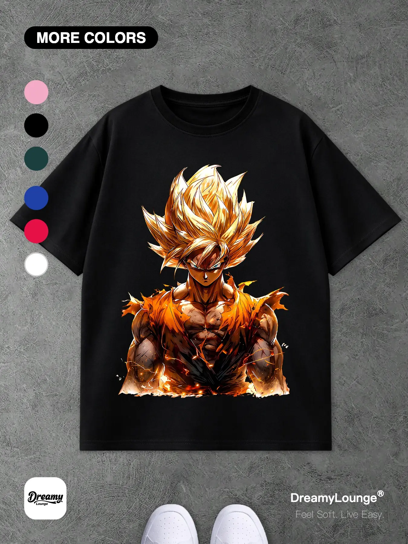 Super Saiyan Post-Battle Awakening Graphic Loose-Fit Short Sleeve