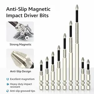 Anti Slip PH2 Impact Driver Bit Set, High Magnetic Screwdriver Drill Bit Set, Impact Resistant Non Slip Screwdriver Bits