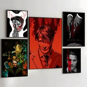 PIKPAKA H-Hannibal TV Poster Effortless Style Upgrade HD Wall Art | Waterproof Peel & Stick Trendy Decor | Fade-Resistant Durable Style | Chic Home Gift for Any Space