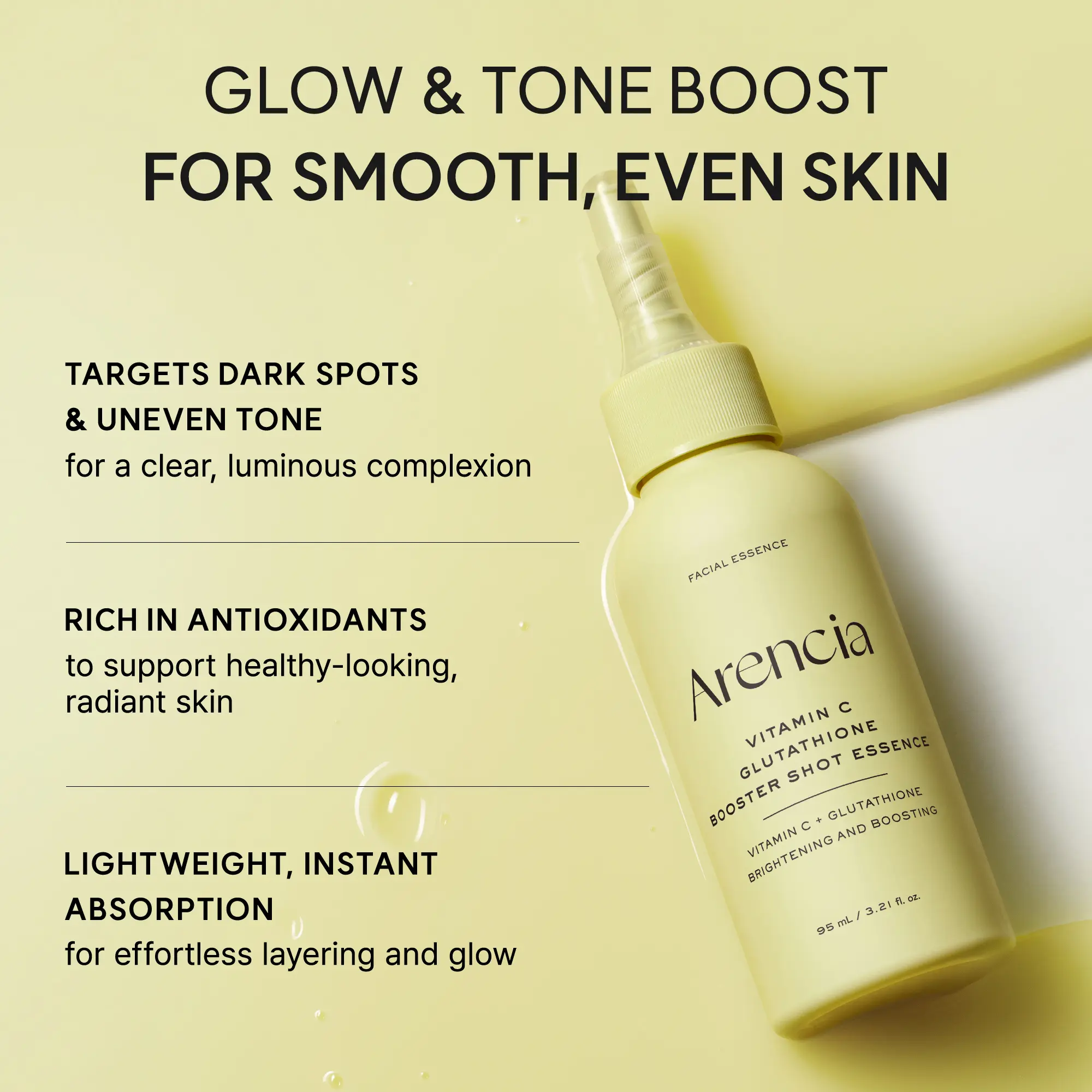 Vitamin C Glutathione Booster Shot Essence, Lightweight Brightening & Dark Spot Care for Radiant, Even-Looking Skin, 3.21 fl oz - TikTok Shop Vitamin C Glutathione Booster Shot Essence, Lightweight Brightening & Dark Spot Care for Radiant, Even-Looking Skin, 3.21 fl oz - TikTok Shop