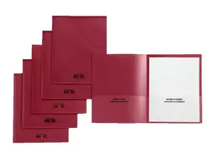 School Smart 1540638 Take Home Heavy-Duty Folder, Red - Pack of 24
