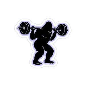 Bigfoot Weightlifting, Outdoor Sticker, Die-Cut Gym Decor, Car Decal, Laptop Stickers, Fitness Motivation