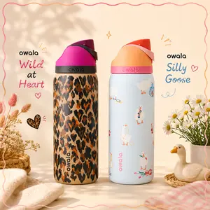 Owala Freesip Wild At Heart 32oz Water Bottle – 32oz Collection, Silly Goose FreeSip Leakproof Insulated Stainless Steel Bottle, BPA-Free Travel Tumbler, Limited Edition Stylish