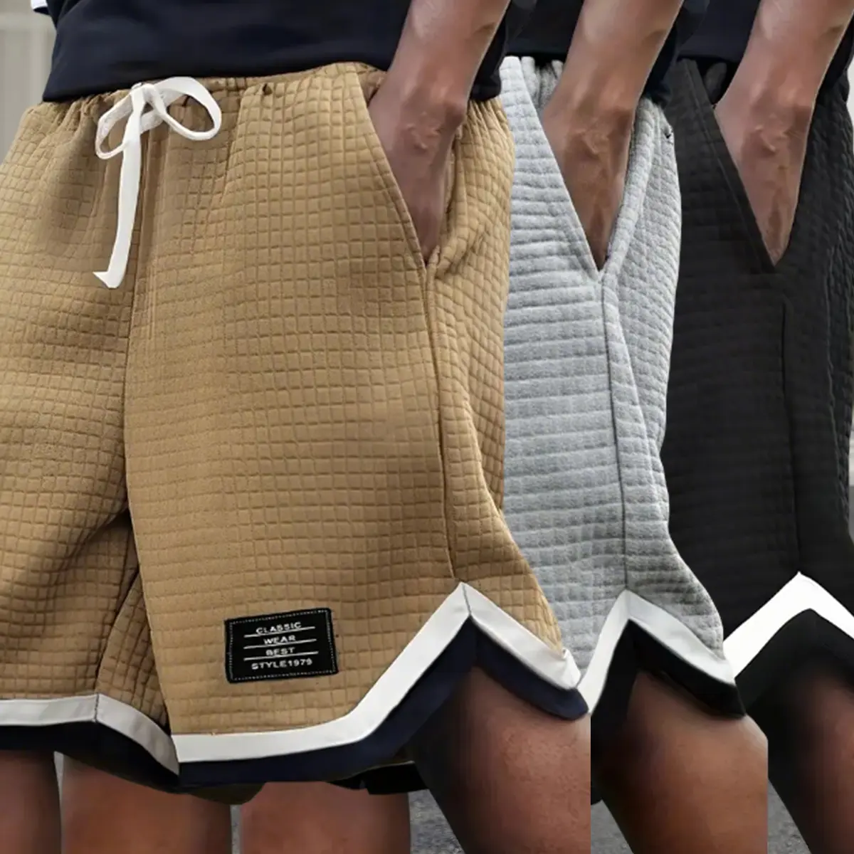 Khaki + Gray + Black