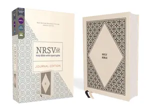 NRSVue, Holy Bible with Apocrypha, Journal Edition, Cloth over Board, Cream, Comfort Print by Zondervan [Hardback Book]