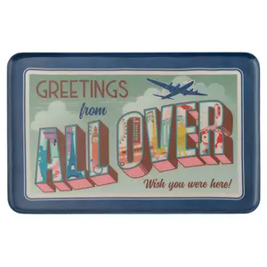 Greetings Large Rectangle Enamel Trays