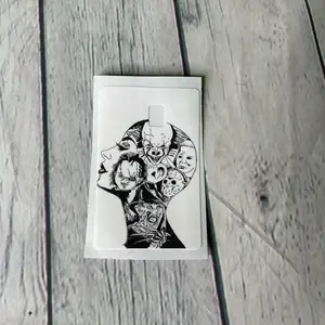 Halloween face credit card sticker decal