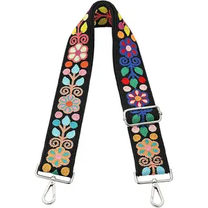 Crochet Flower Purse Strap,Knit Wide Replacement Crossbody for  Strap Bag Adjustable 2inch Guitar Strap