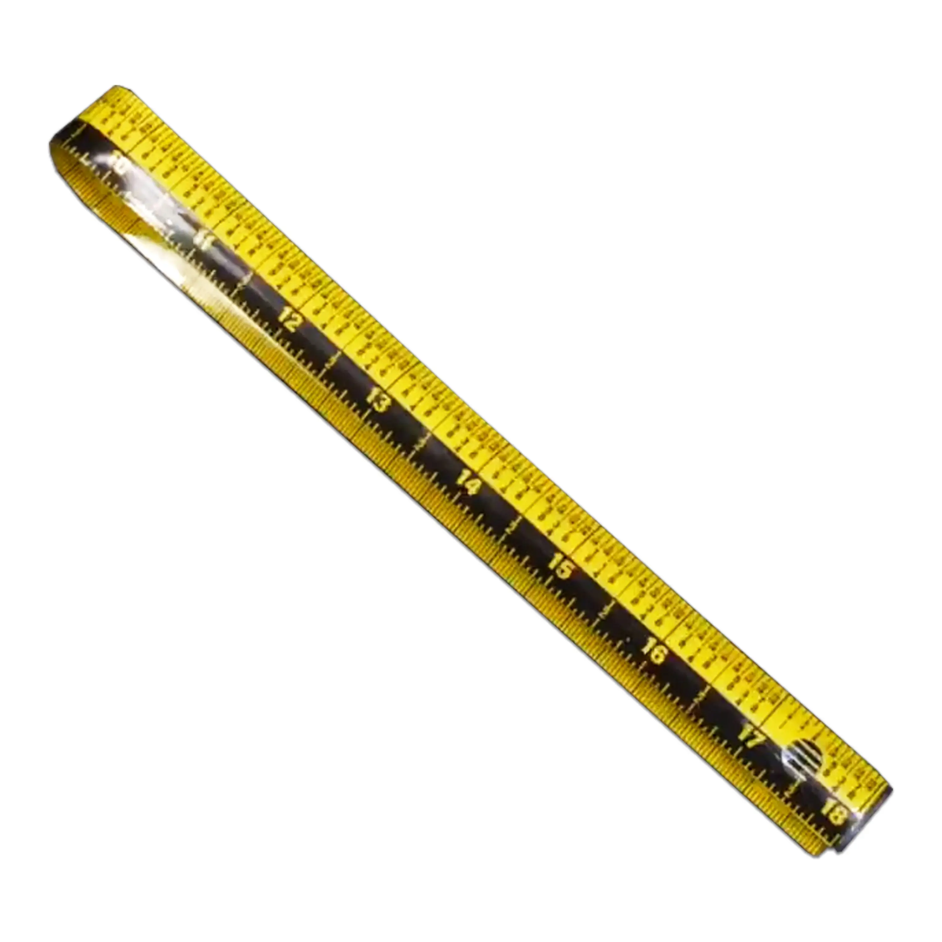18-in Rigid Zip Stick Measuring Ruler - Compact Magnetic Tool Holder, 1-Hand Friendly Tape Measure, No Snap Back Sewing Tool for Textiles, Soft Furnishings, Classroom
