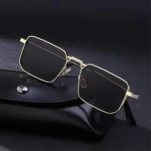Retro Rectangular Sunglasses Men Women Brand Designer Fashion Metal Frame Glasses Classic Outdoors Driving Shades Uv400 Gafas