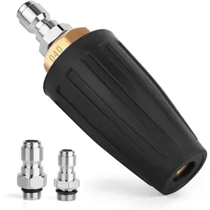 Pressure Washer Tips Turbo Nozzle, 4000 PSI Max.5000 PSI 360° Rotating Spray Pressure Washer Turbo Tips with 1/4" 3/8" Quick Connect for Garden Car Concrete Brick Vinyl Surface 4.0 GPM 4.0 Orifice