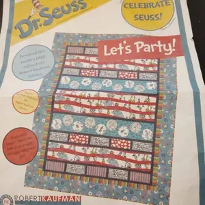 Dr. Seuss “Let’s Party” Quilt Kit – Robert Kaufman – 64” x 86” – Complete