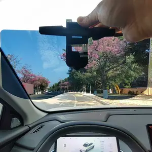 Universal Anti-Glare Polarized Car Sunshade Extender, Easy Installation, UV Protection, Safety Driving, Acrylic Material, Fits All Vehicles