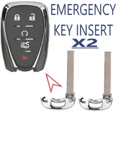 SET OF 2 GM Chevrolet Smart Key Emergency Key Blade FOR HYQ4AA HYQ4EA