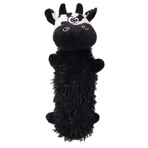 212 MAIN Christopher Cow Recycled Water Bottle Dog Toy - 11 in (11" l x 4" w x 2.75" d), 27 oz, Disinfected, with Crackling Sound
