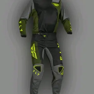 Fly Racing Jersey Small Pants 32 - Green and Black Design with Yellow Accents