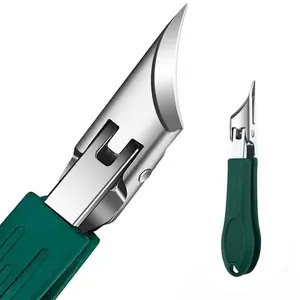 Three Sets of Eagle Beak Beveled Nail Clippers - Wide Jaw Opening Anti-Splash Slanted Nail Clipper, 25 Degree Oblique Nail Clipper, Ingrown Toenail Clippers for Thick Nails for Seniors, Stainless Steel Blades, Home Manicure Pedicure for Thick Nails