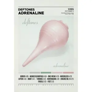Deftones Adrenaline Minimalist Album Poster